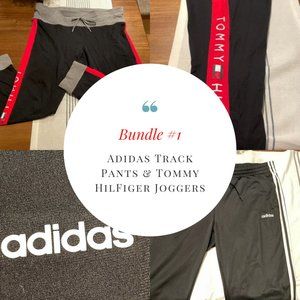 Adidas Track Pants + Tommy Hilfiger Joggers